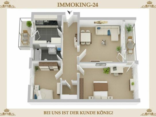 KARLSRUHE: HERAUSRAGENDE WOHNUNG IN GUTER LAGE!! ++ INKL. GARAGE UND 2 SONNENBALKONEN! ++