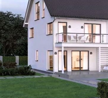 Neubau einer Doppelhaushälfte an einen Bestand, zentral mit kleinem Grundstück.