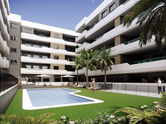 Erstklassige Wohnung mit Dachterrasse in Santa Pola an der Costa Blanca Süd mit 3 Schlafzimmern und 2 Bädern