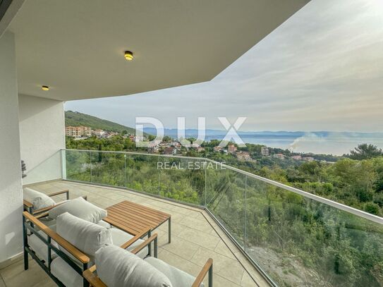 OPATIJA, IKA - Wohnung im Neubau 135m2 + Dachterrasse 77m2, Panoramablick auf das Meer