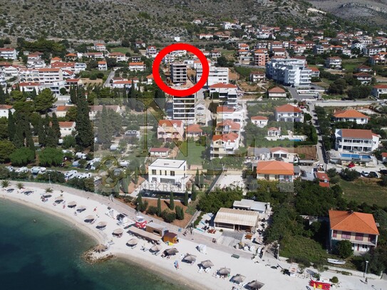 Apartment S1 im Hochparterre, 250 m vom Meer entfernt, Seget Donji