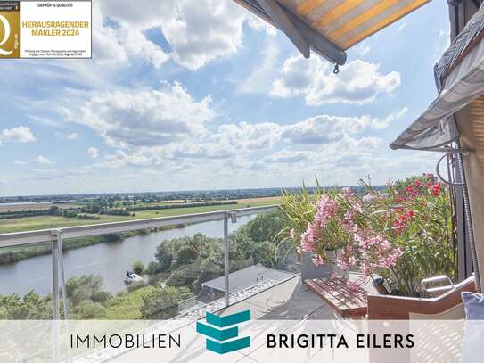 OHNE KÄUFERPROVISION: Top!!! Exklusives Penthouse mit spektakulärem Panoramablick über die Weser!