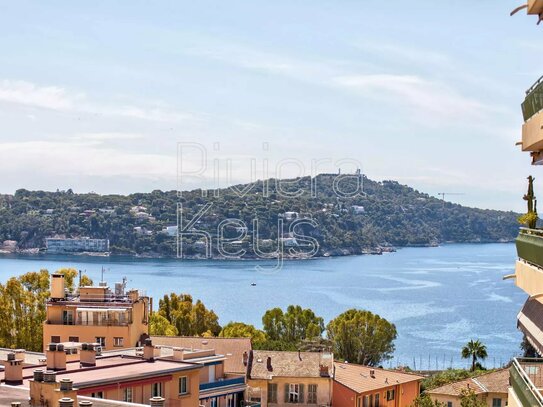 4P, terrasse, vue mer panoramique, cave, à Villefranche-sur-Mer