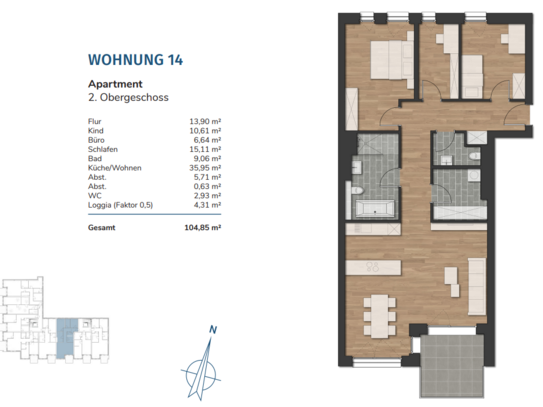 Havencity – Modernes Wohnen am Südstrand WE14 - Steuersparmodell