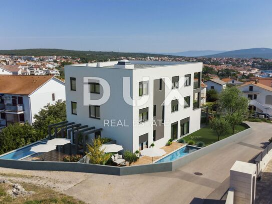 INSEL KRK, STADT KRK - NEUES GEBÄUDE - Apartment mit Meerblick