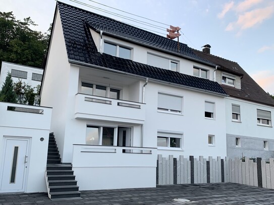 Mehrfamilienhaus in Elchingen mit Blick auf die Alpen