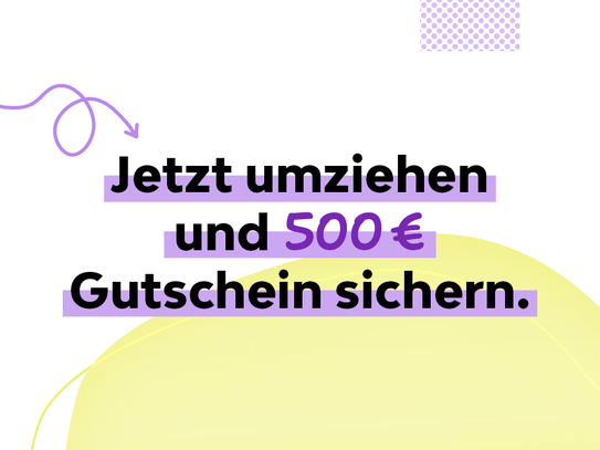 500 € geschenkt*: renovierte Balkonwohnung mit Fahrstuhl & gefliesten Duschbad im 3. OG