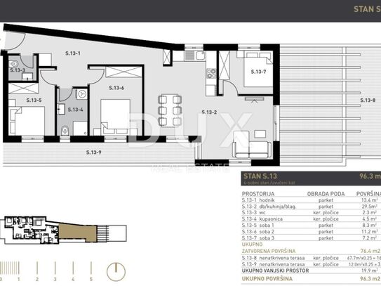 ZAGREB, DONJA DUBRAVA - Neubau, Wohnung S13 96,3 m²