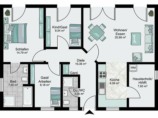 STREIF Fertighaus Bungalow - Wohnkomfort für die Familie, Paare oder Singles