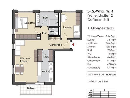 Alles um die Ecke- Wohnen im Zentrum von Ostfildern-Ruit