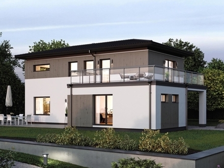 Rechteckige Villa, 175 m² auf Süd-West Grundstück in Großauheim.