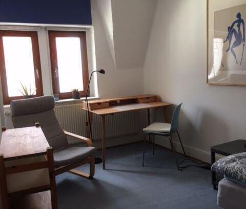 Schön geschnittenes Dachgeschoss-Apartement in einer kleinen Nebenstrasse in schönem Wohnviertel!