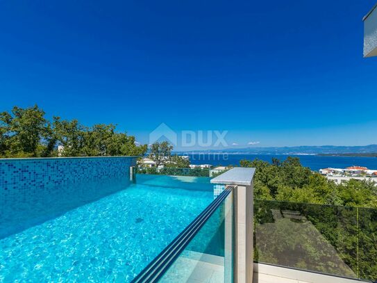 INSEL KRK, MALINSKA - Luxuriöses Penthouse mit Pool und Panoramablick auf das Meer