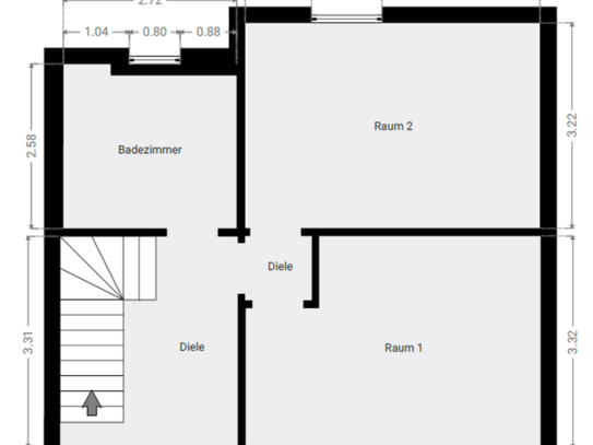 geräumige Maisonettewohnung mit großem Balkon in Stadtnähe