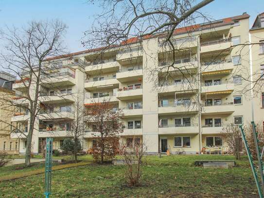 Kapitalanleger aufgepasst! Vermietete 2-Raum-ETW mit Balkon in der beliebten Südvorstadt