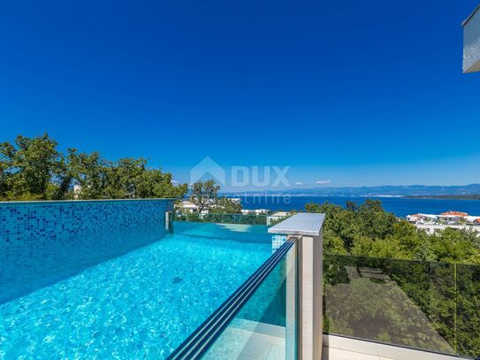 INSEL KRK, MALINSKA - Luxuriöses Penthouse mit Pool und Panoramablick auf das Meer