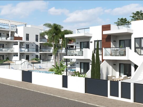 Moderne Appartements mit 3 Schlafzimmern, 2 Bädern und Gemeinschaftspool nur 300 m vom Strand