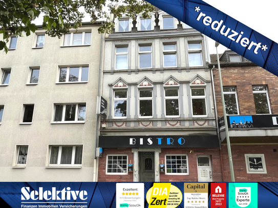 Wohn- und Geschäftshaus in der Duisburger Altstadt: 
 3 Wohneinheiten mit 123m² u. Gaststätte