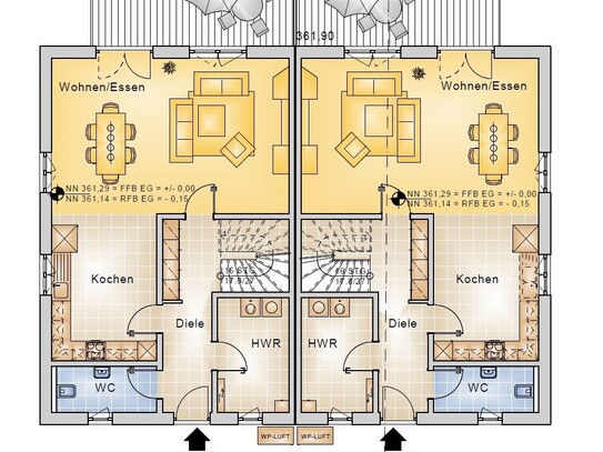 28_ZRH490a Neubau von Doppelhaushälften im Nato-Model / ca. 15 km westlich Schwandorf