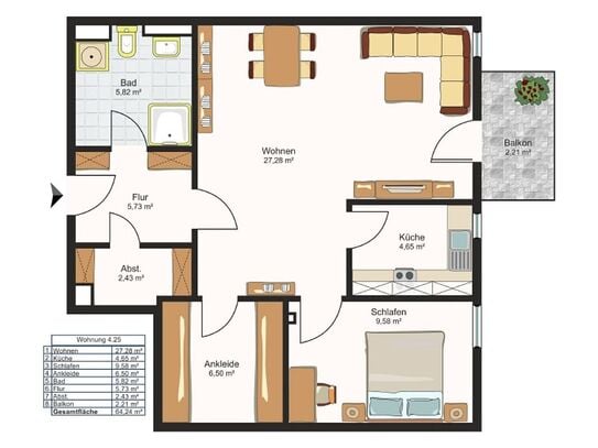 GEMÜTLICHE 2,5-RAUM WOHNUNG MIT BALKON