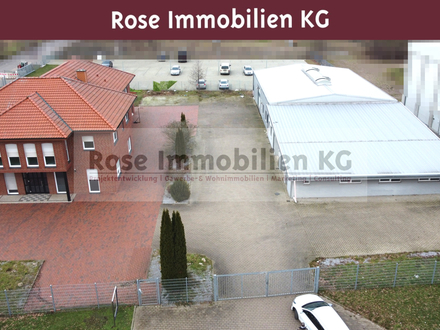 ROSE IMMOBILIE KG: Lager-/Werkstatthallen mit Bürohaus in Espelkamp zu vermieten.