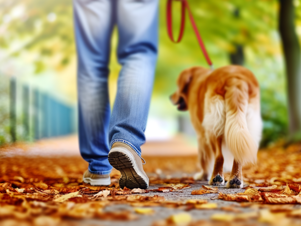 Spaziergang mit Hund in neuer Umgebung