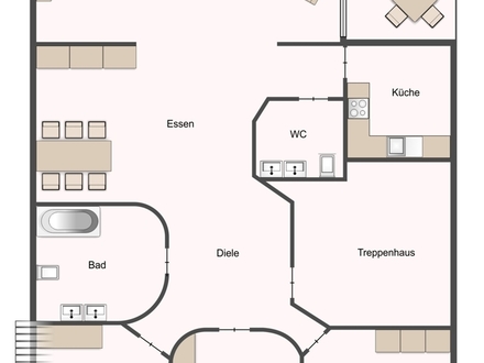 VERKAUFT ! 140m² auf einer Ebene - Moderne 4,5 ZKB Wohnung mit großer Loggia und Garage