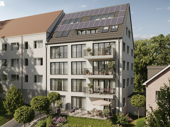 Gartenwohnung mitten in der Stadt: 3 Zimmer, große Terrasse und knapp 80 m² Gartenfläche