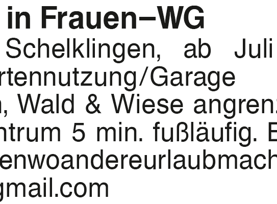 2 Zi. in Frauen - WG