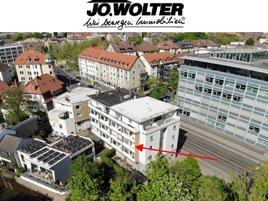 Studentenwohnung mit Balkon zur Oker