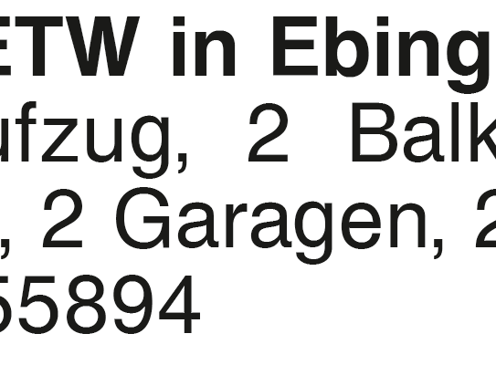 Verkaufe ETW in Ebingen