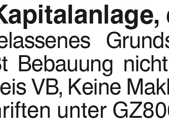 Geislingen Kapitalanlage, ca. 1 ha