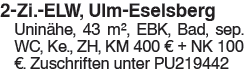 2-Zi.-ELW, Ulm-Eselsberg