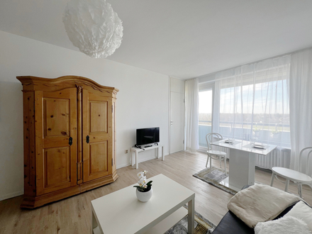 möbliertes 1 Zimmer-Appartement mit WEST-Balkon, in München-Solln, bezugsfrei