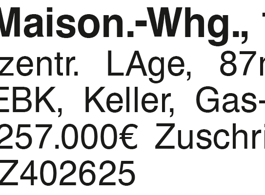 3,5 Zi. Maison.-Whg.