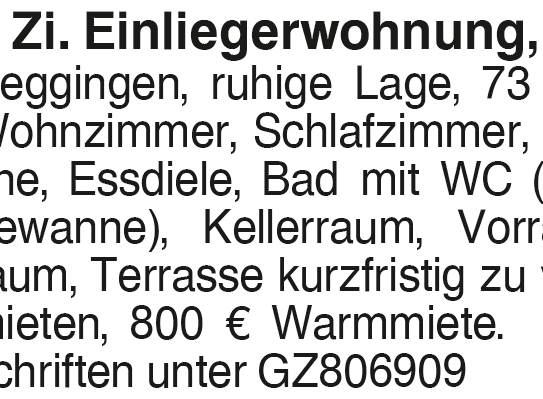 2,5 ZimmerEinliegerwohnung