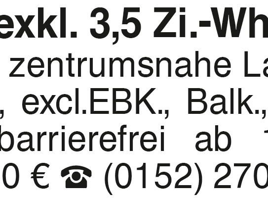 Neuw. exkl. 3,5 Zi.-Whg.