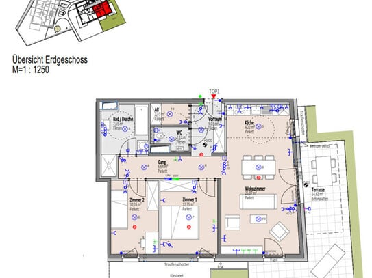 172 m2 Gartenfläche ! Neu ! Traumhafte Gartenwohnung in Grünruhelage ! Provisionsfrei !