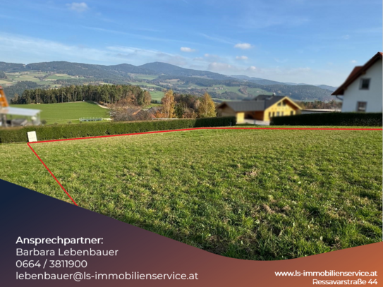 Baugrundstück in ruhiger Siedlungslage mit Aussicht in Köppelreith!