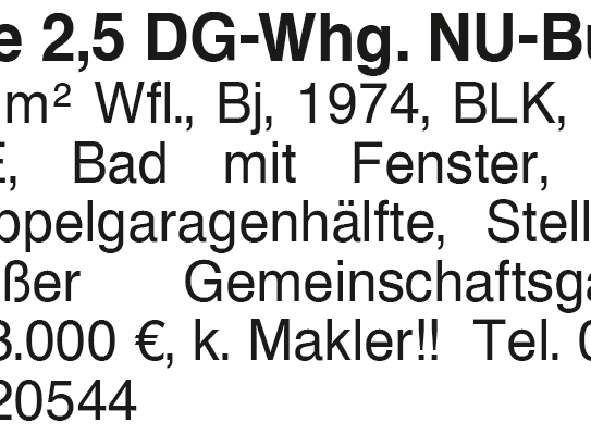 Helle 2,5 Zi-DG Whg. Burlafingen