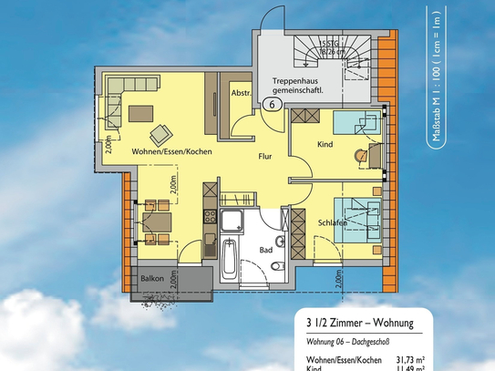 NEUBAU: 3,5 Zimmer DG-Whg in 97944 Kupprichhausen