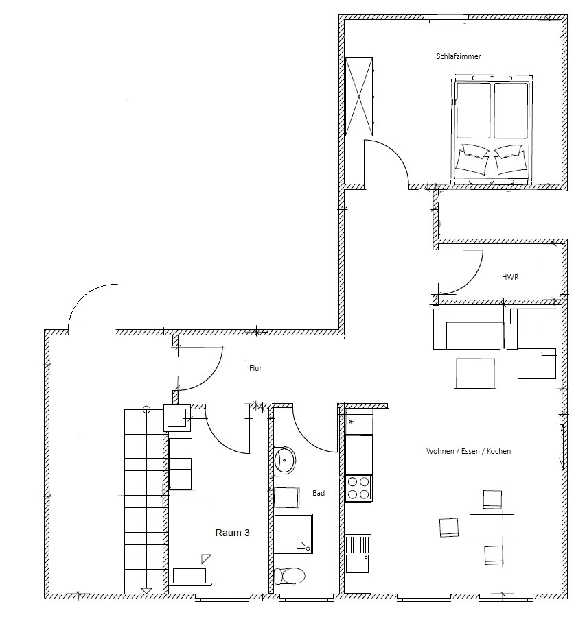 Ländlich & stadtnah – sanierte Wohnung im Bauernhaus - Photo 1