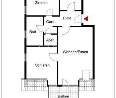 Erfrischende 3 Zimmer-Wohnung in guter Lage mit Tiefgaragen-Stellplatz!