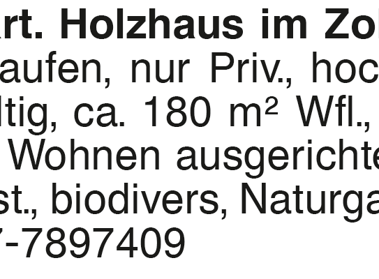 Einzigart. Holzhaus im ZollernAK