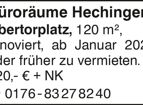 Büroräume Hechingen