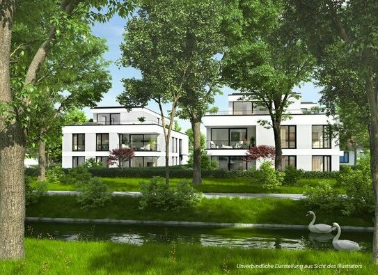 IM BAU | Exklusive Garten/Villenwohnung | 364 m² Privatgarten | Direkt am Nymphenburger Schlosskanal