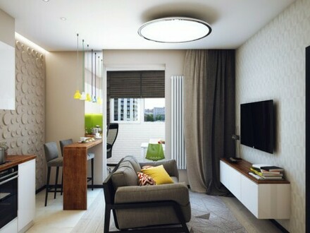 Moderne 1-Zimmer-Wohnung mit Balkon
