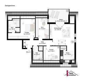 Moderne Eigentumswohnung mit Penthouse-Charakter und großer Dachterrasse in ruhiger Zentrumslage – 55128 Mainz, 55128 Mainz – Vorschaubild 6