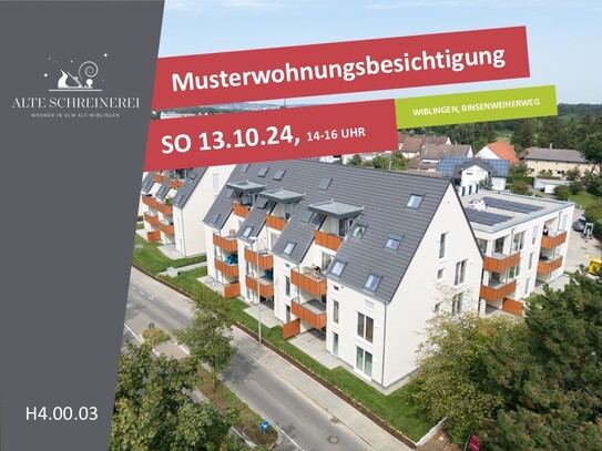 3-Zimmer Erdgeschosswohnung mit Terrasse und Gartenanteil | Süd-West| Alte Schreinerei | H4.00.03