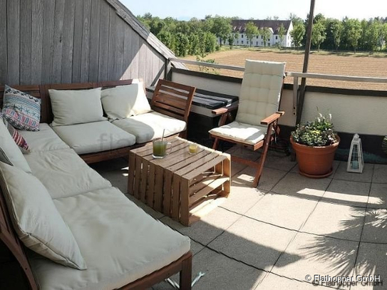 Traumhafte 3-Zimmer-Maisonette-Wohnung mit Dachgarten - München Perlach - Nähe U/S-Bahn
